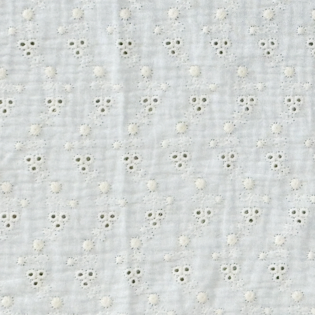 Broderie anglaise tetra doekje 20x20cm - Per 12 stuks
