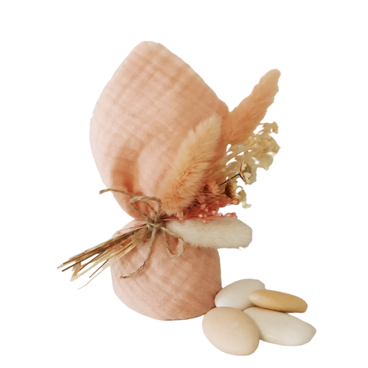 Baby peach droogboeket 12cm - per 12 stuks