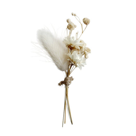 Boeketje mini 7cm naturel - per 12 stuks