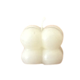 Candle bubbles 4cm cream - per 12 stuks