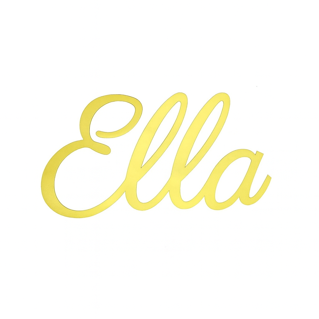 Vinylsticker - uitgesneden naamstickertjes met eigen lettertype (minimum 20 stuks)