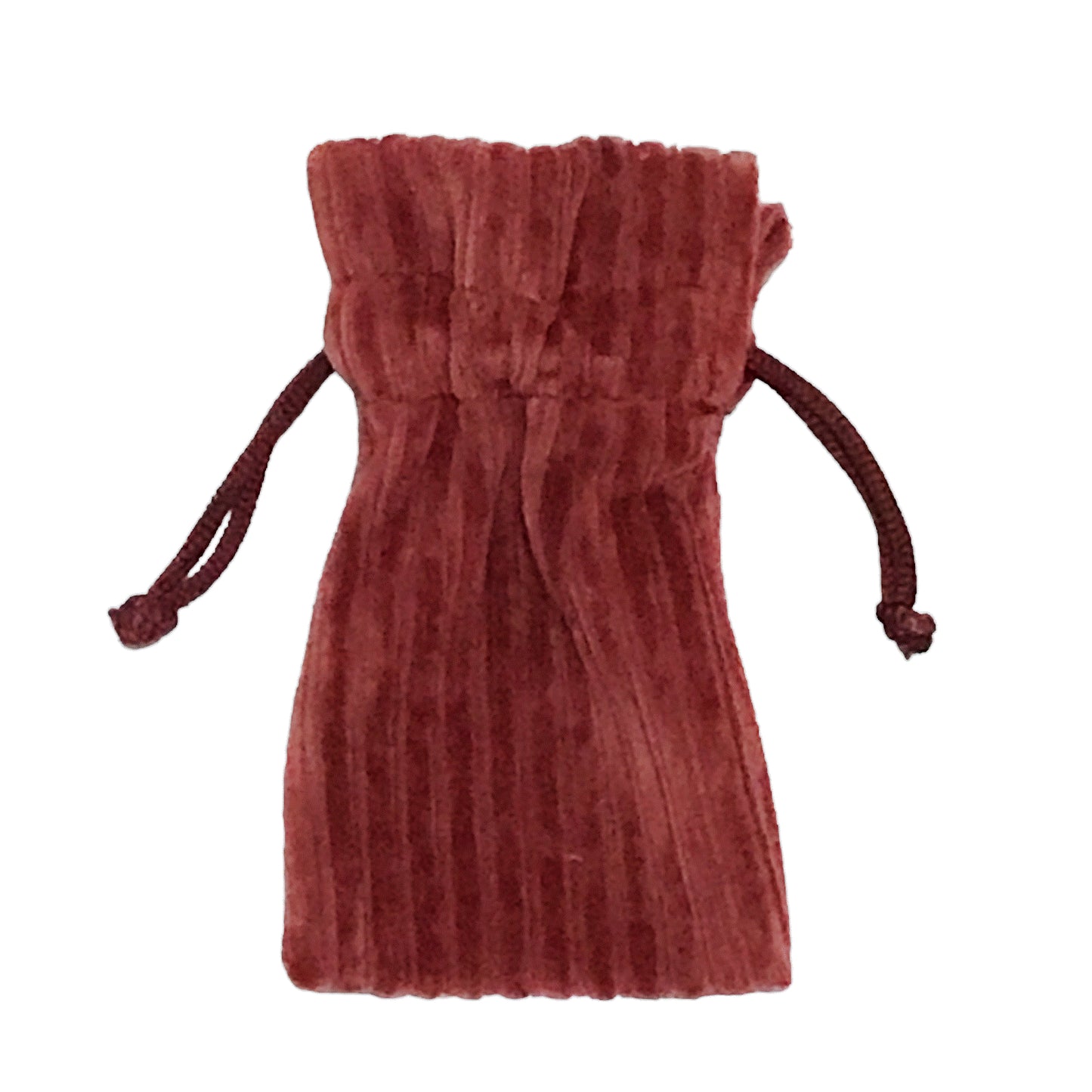 Fluweel stropzakje 12,5x8cm rosewood - per 12 stuks