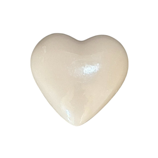 Hart zeepje 7cm ivory - per 12 stuks