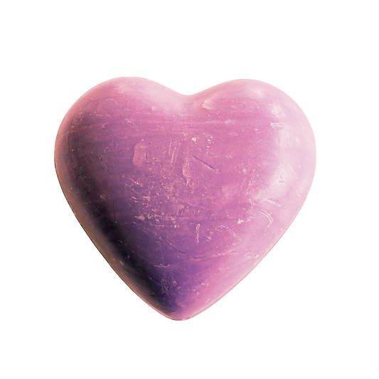 Hart zeepje 7cm rose - per 12 stuks