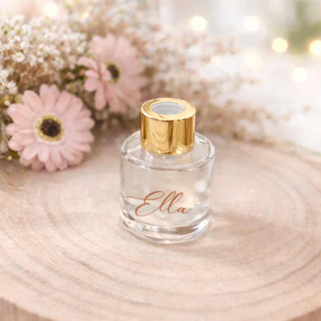 Parfumflesje - rond goud