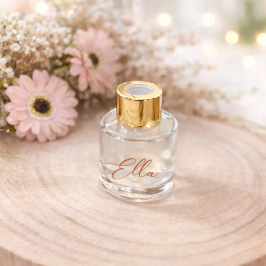 Parfumflesje - rond goud